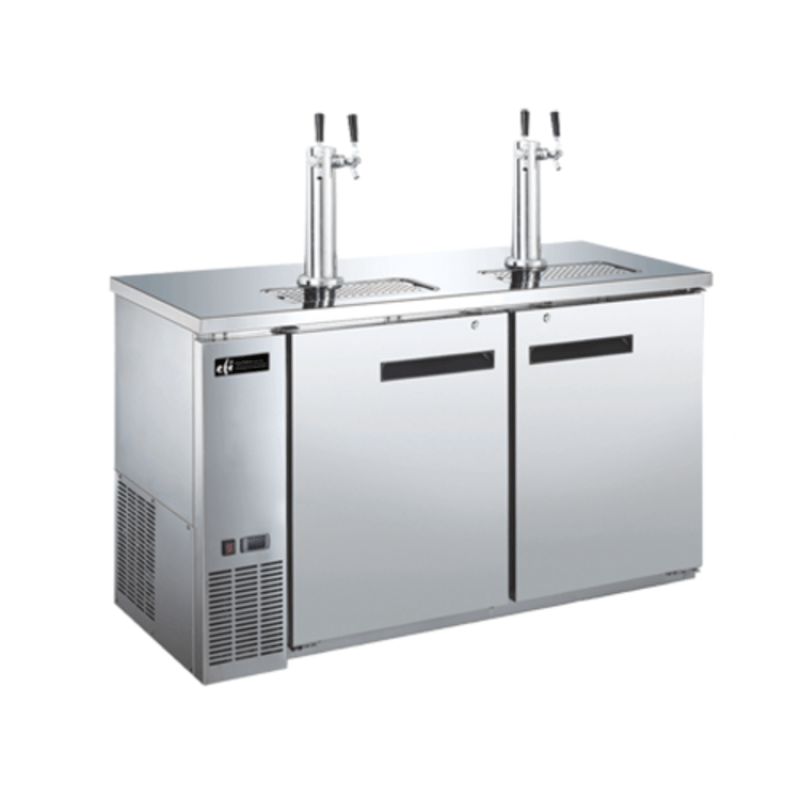 EFI CBBSDD2-60CC 60.9-Inch 4-Tap Direct Draw Back Bar Keg Cooler