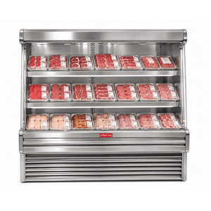 Howard-McCray SC-OM35E-8L-S-LED 99-Inch Stainless Steel Packaged Meats Open Merchandiser