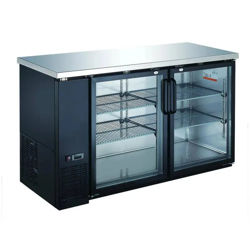 UBB-24-60G-HC Two Glass Door Back Bar Cooler - 60" Width