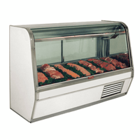 Howard-McCray SC-CMS32E-4C-LED 50" Curved Glass Single-Duty Red Meat Service Case