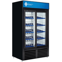 QBD CD40-HC Black 48-Inch Commercial Sliding Glass Door Merchandiser Refrigerator