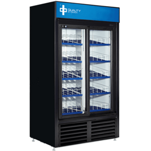 QBD CD40-HC Black 48-Inch Commercial Sliding Glass Door Merchandiser Refrigerator