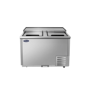 CookRite by Atosa MBGF48GR 49.5" Commercial Slide-Top Glass and Plate Froster, 13.1 Cu. Ft.