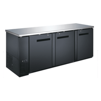 EFI Classic-Chill CBBDR3-90CC 90-Inch 3-Door Solid Refrigerated Back Bar Cabinet