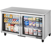 True TUC-60G-HC~FGD01 60-Inch 2-Door Glass Undercounter Refrigerator