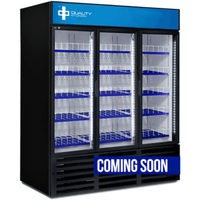 QBD CD72-HC Black 78-Inch Three-Door Merchandising Refrigerator