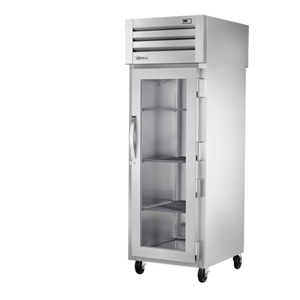 True Refrigeration 27.5" 1-Section Pass-Thru Glass/Solid Door Refrigerator STA1RPT-1G-1S-HC