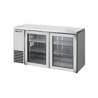 True Refrigeration 60-1/8" Stainless Steel 2-Door Back Bar Refrigerator (TBB24-60-2G-Z1-SFT-S-1)