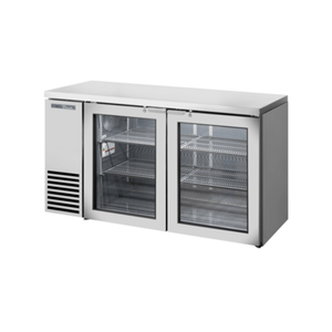 True Refrigeration 60-1/8" Stainless Steel 2-Door Back Bar Refrigerator (TBB24-60-2G-Z1-SFT-S-1)