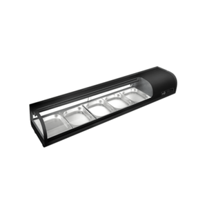 EFI CSCM-7213 70.8" Black Countertop Refrigerated Sushi Merchandiser