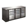 UBB-24-72G-HC Three Glass Door Back Bar Cooler - 72" Width Calgary Commercial Refrigeration