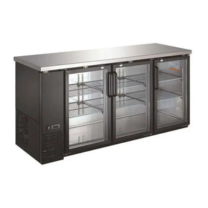 UBB-24-72G-HC Three Glass Door Back Bar Cooler - 72" Width Calgary Commercial Refrigeration