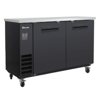 Blue Air BLNBB-60B-HC 61-Inch Narrow Depth 2-Door Refrigerated Back Bar Cooler