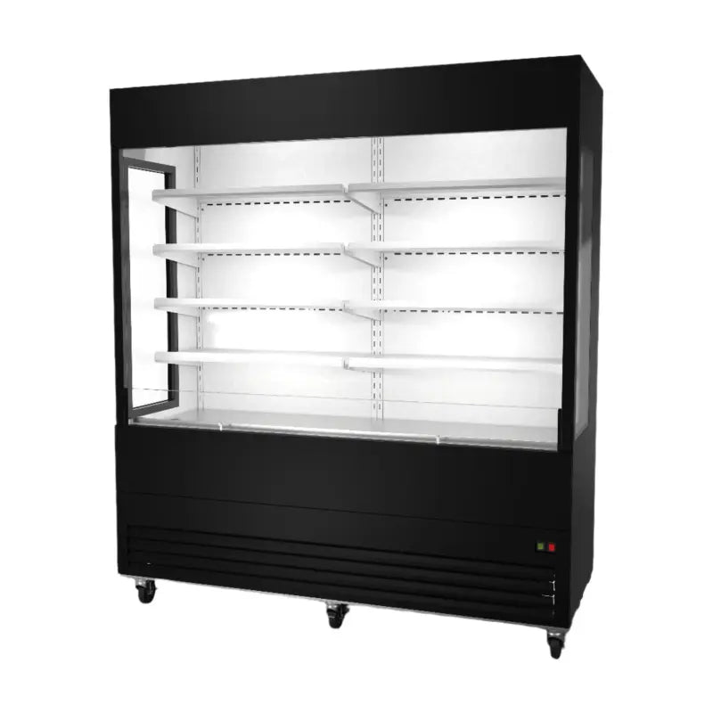OAM-72G-HC Open Case Refrigerator with Glass Sides - 72" Width Calgary Commercial Refrigeration