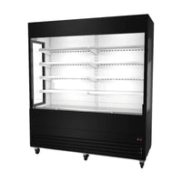 OAM-72G-HC Open Case Refrigerator with Glass Sides - 72" Width Calgary Commercial Refrigeration