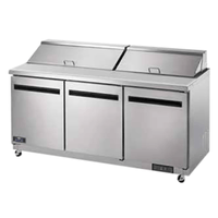 Arctic Air AST72R 71.5-Inch 3-Door Sandwich and Salad Prep Refrigerator