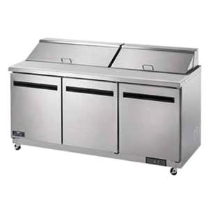 Arctic Air AST72R 71.5-Inch 3-Door Sandwich and Salad Prep Refrigerator