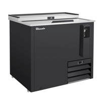 Blue Air BLBC-36B-HC 36-7/8" Black Underbar Single-Lid Bottle Cooler