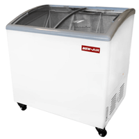 New Air NIF-35-CG 35" Curved Glass Ice Cream Merchandising Freezer
