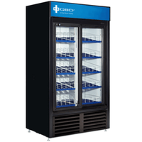 QBD CD34-HC 40-Inch Black Sliding Door Beverage Merchandiser Refrigerator