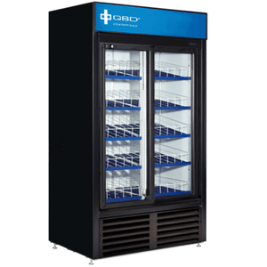 QBD CD34-HC 40-Inch Black Sliding Door Beverage Merchandiser Refrigerator