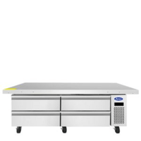 Atosa MGF8464GR 76-Inch 4-Drawer Commercial Freezer Chef Base