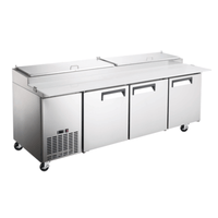 EFI Versa Chill X-Line CPDR3-93VCX 93-Inch Refrigerated 3-Door Pizza Prep Table