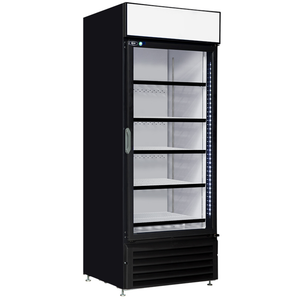 QBD CD26-HC/RX 30-Inch Black Pharmacy Cooler with Glass Door