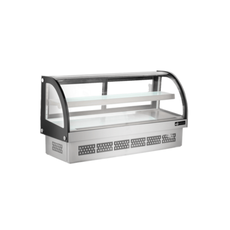 EFI CGCM-CT-6033 60.5-Inch Curved Glass Drop-In Refrigerated Display Merchandiser