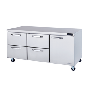 Blue Air BLUR72-D4LM-HC 72" Undercounter Refrigerator with 1 Door and 4 Drawers
