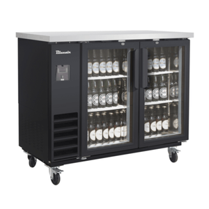Blue Air BLNBB-48BG-HC 49" Narrow Depth Glass Door Back Bar Refrigerator
