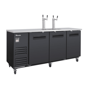 Blue Air BLKC90-4B-HC 90-Inch 3-Door Commercial Draft Beer Dispenser with Dual Towers