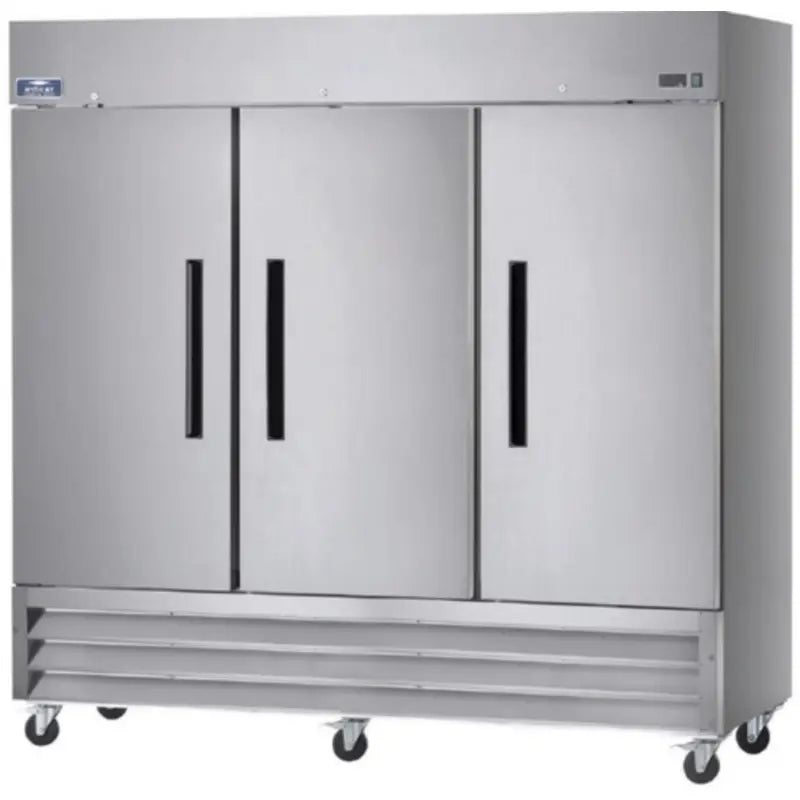 Arctic Air AF72 Commercial Three-Door Stainless Steel Reach-In Freezer