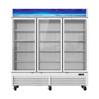 Blue Air BGM72W-HC 78-Inch Three-Door Glass Merchandiser Refrigerator