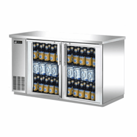 EFI CBBSGD2-60CC 60.8-Inch Commercial 2-Glass Door Back Bar Refrigerator
