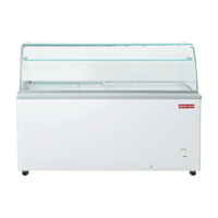 New Air NIF-71-DC 71-Inch Ice Cream Dipping Display Freezer with 12-Tub Capacity