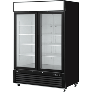 EFI Sales 54.4" Black Two-Door Ice Cream Merchandiser FI2-54GDVC