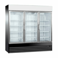EFI C3-78GDVCX 53 Cu. Ft. 3-Door Glass Display Refrigerator - Black