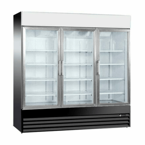 EFI C3-78GDVCX 53 Cu. Ft. 3-Door Glass Display Refrigerator - Black
