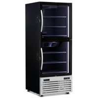 Minus Forty 22-UDGH-L2-BK-BI-FS 30-Inch Black Hybrid Fridge/Freezer Merchandiser