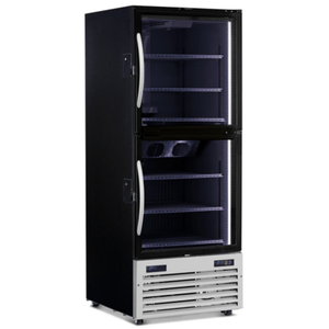 Minus Forty 22-UDGH-L2-BK-BI-FS 30-Inch Black Hybrid Fridge/Freezer Merchandiser