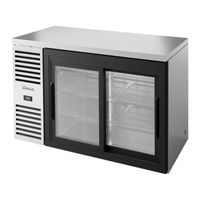 True Refrigeration TBR52-RISZ1-L-S-11-1 52" Refrigerated Back Bar Cabinet with Sliding Glass Doors