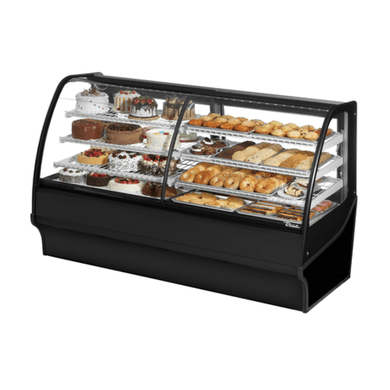 True TDM-DZ-77-GE/GE-S-S 77.25" Stainless Steel Dual-Zone Merchandising Case
