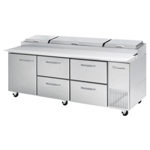 Blue Air BAPP93-D4RM-HC 93-Inch Commercial Pizza Prep Table with Door and Drawers