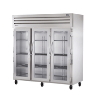 True STG3R-3G-HC SPEC SERIES 77.75" 3-Section Glass Door Refrigerator