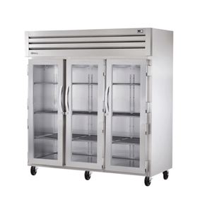 True STG3R-3G-HC SPEC SERIES 77.75" 3-Section Glass Door Refrigerator