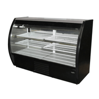 Fogel MIRAGE-6-DC-HC-B 72" Curved Glass Deli Display Case - Black Exterior