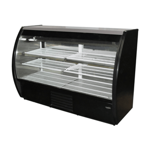 Fogel MIRAGE-6-DC-HC-B 72" Curved Glass Deli Display Case - Black Exterior