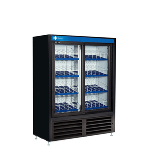 QBD CD4160-HC Black 47-Inch Glass Sliding Door Display Refrigerator