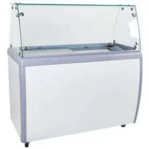 Ancaster DC-360 49.6" Ice Cream Merchandising Freezer with Sneeze Guard